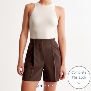 Brown Abercrombie and Fitch NWT Trouser Style Ultra High Waist Shorts